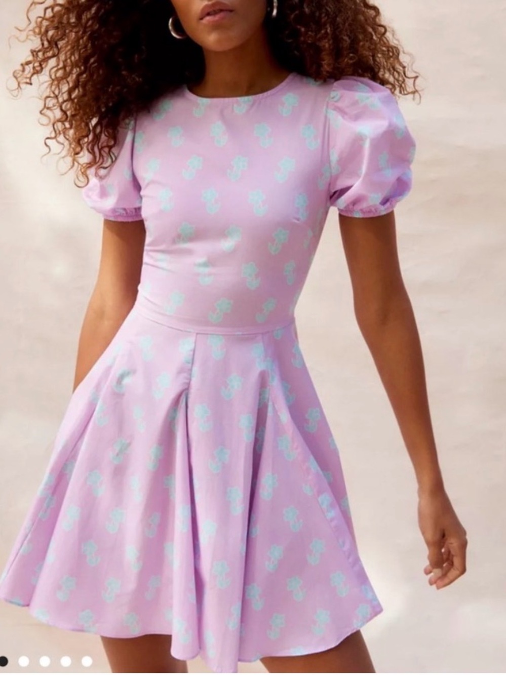 Glamorous Puff-Sleeve Skater Dress
